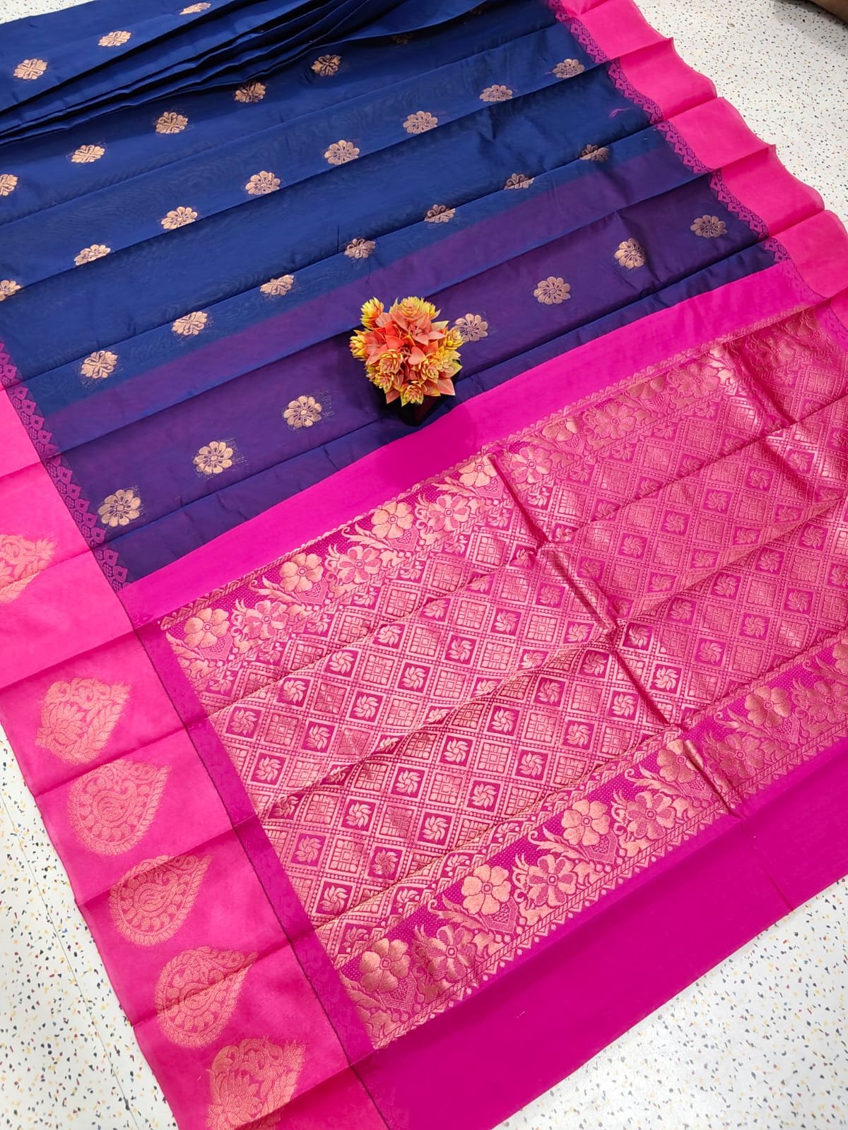 Exclusive Nevy Blue Kakinara Silk Saree
