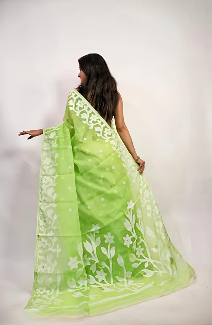 Lata Soft Highlight Jamdani Saree - Image 2