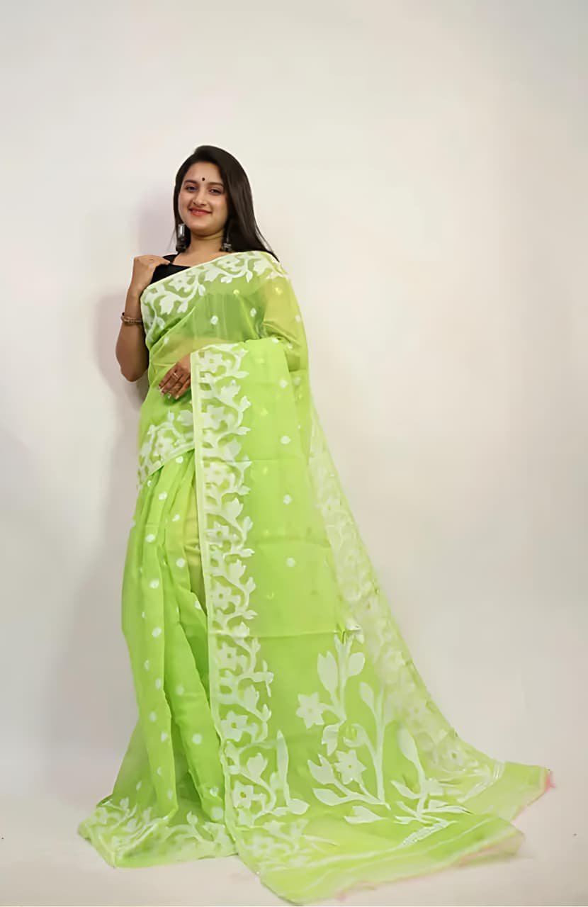 Lata Soft Highlight Jamdani Saree