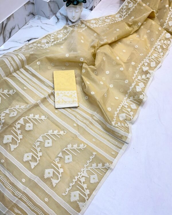 Premium Quality BD Korat  Soft Kora Jamdani Saree