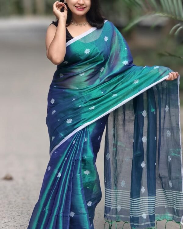 Tishu Cotton Dueltone Soft Saree