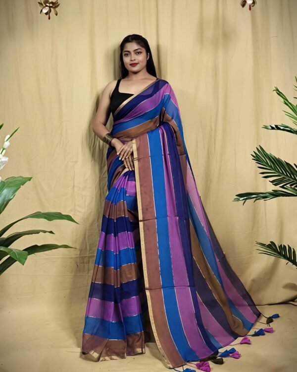 Mal Cotton Multi Colour Soft Saree