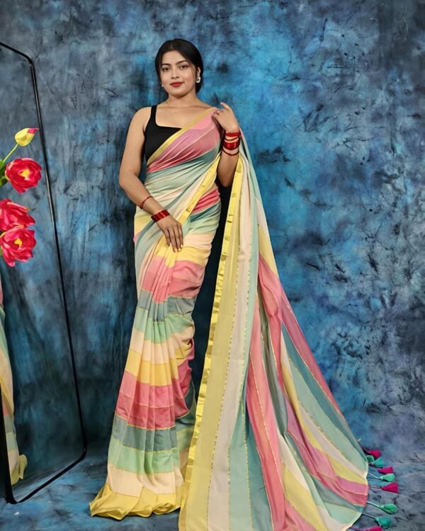 Mal Cotton Multi Colour Soft Saree