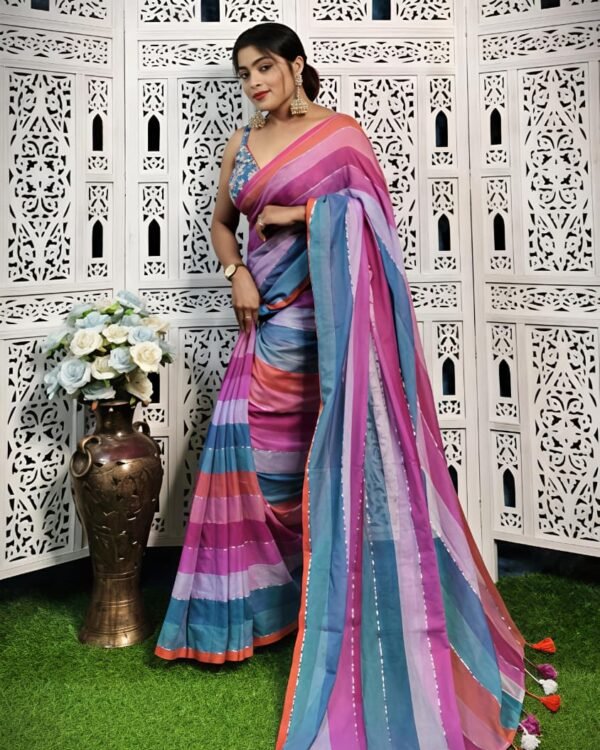 Mal Cotton Multi Colour Soft Saree