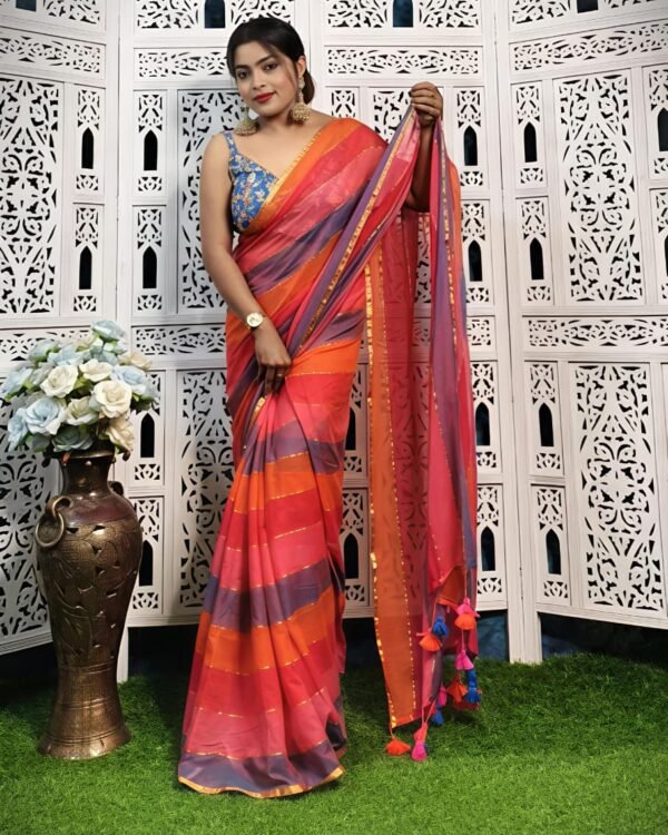 Mal Cotton Multi Colour Soft Saree