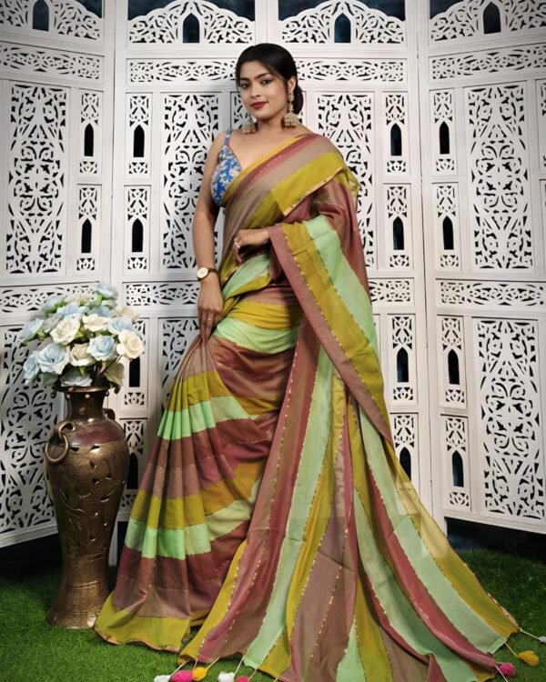 Mal Cotton Multi Colour Soft Saree