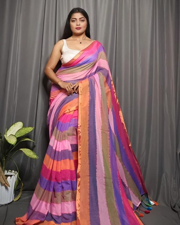 Mal Cotton Multi Colour Soft Saree