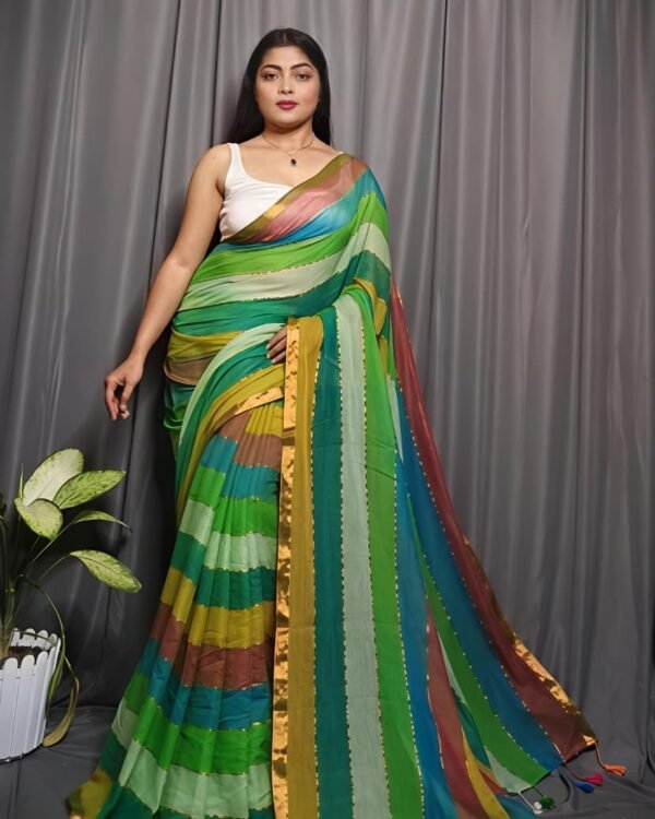 Mal Cotton Multi Colour Soft Saree