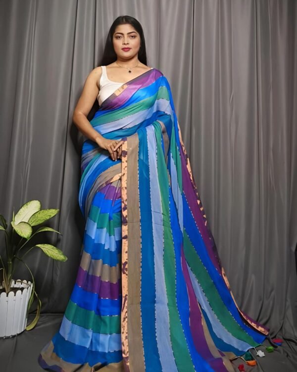 Mal Cotton Multi Colour Soft Saree