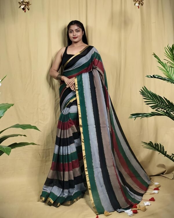 Mal Cotton Multi Colour Soft Saree