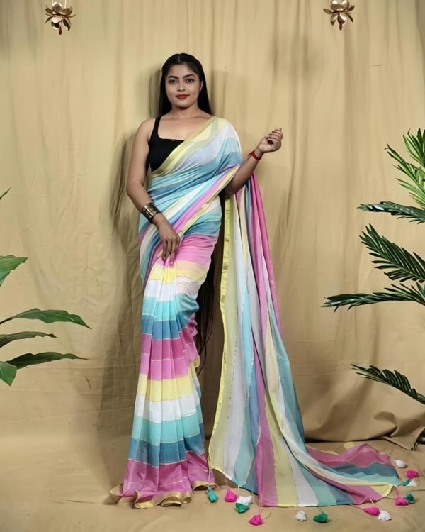 Mal Cotton Multi Colour Soft Saree