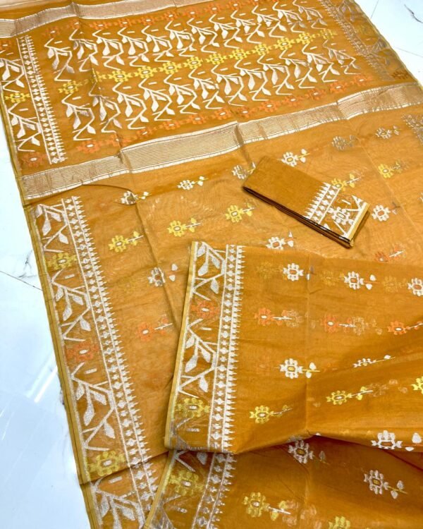Flower Jori Soft Rast Jamdani Saree