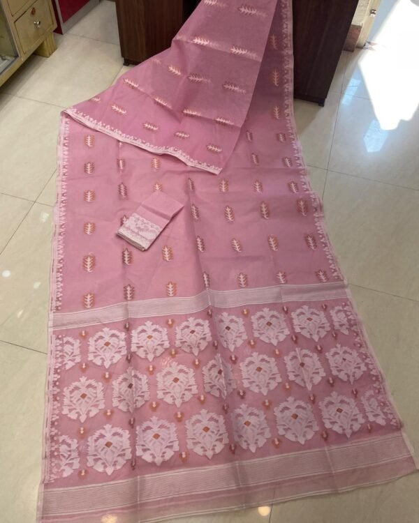 BD Soft Light Pink Jamdani Saree