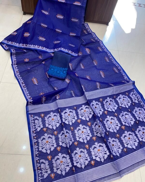 BD Soft Blue Jamdani Saree