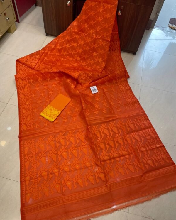 Jashmin Soft Orannge Jamdani Saree