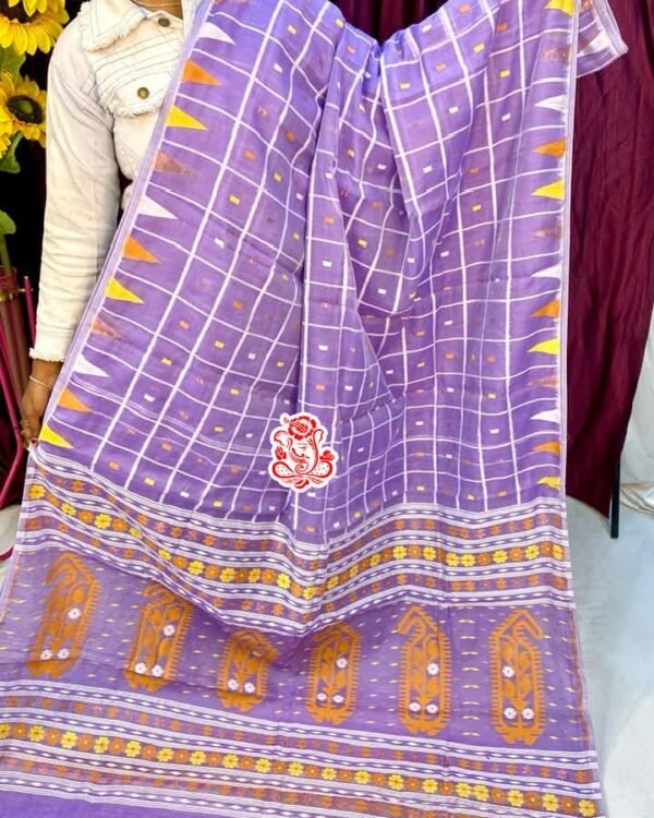 Dat Par Soft Purple Jamdani Saree