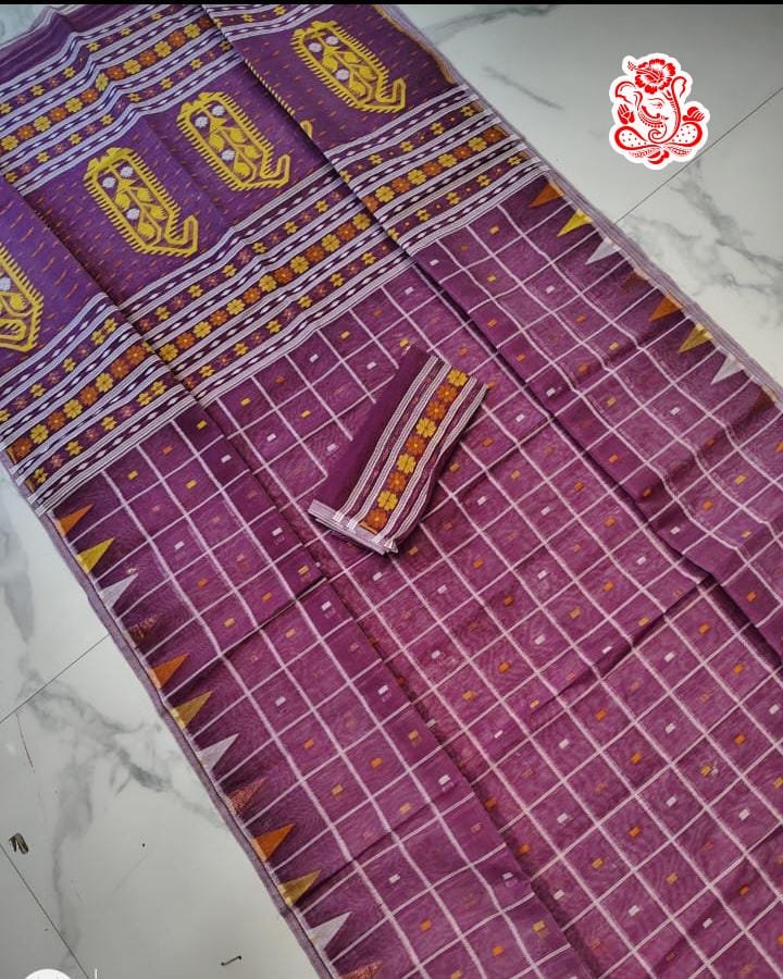 Dat Par Soft Majenda Jamdani Saree