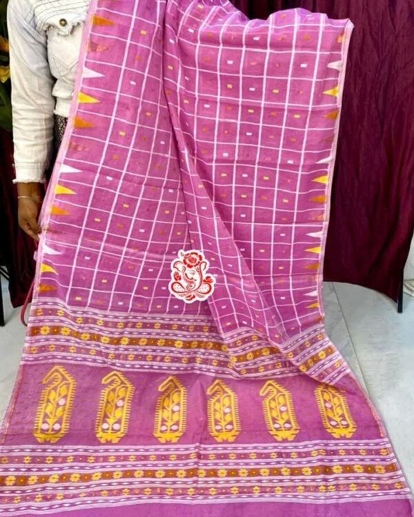 Dat Par Soft Lavender Jamdani Saree