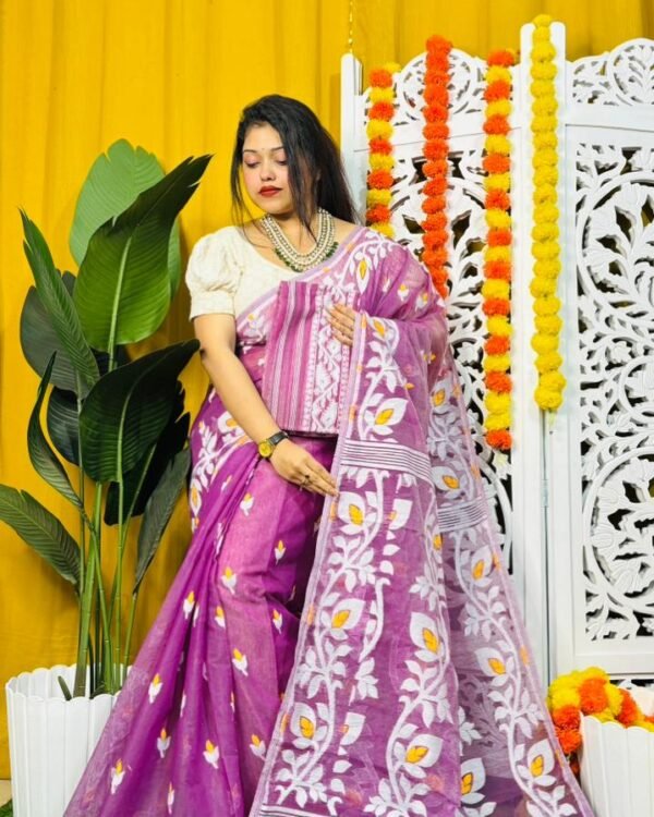 Exclusive Lata Design Majenda Soft Jamdani Saree