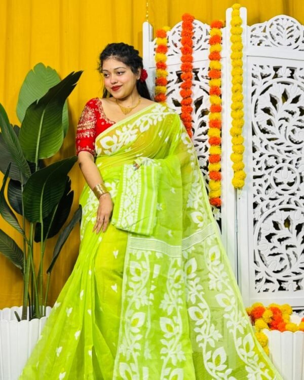 Exclusive Lata Design Highlight Soft Jamdani Saree