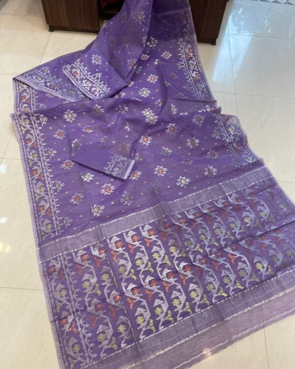 Jori Bd Soft Purple Jamdani Saree