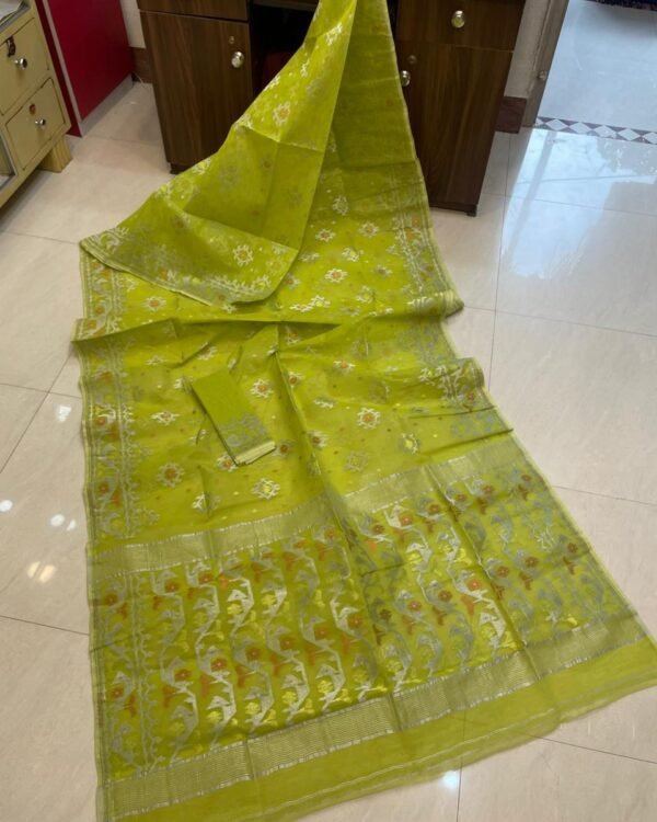 Jori Bd Soft Green Jamdani Saree