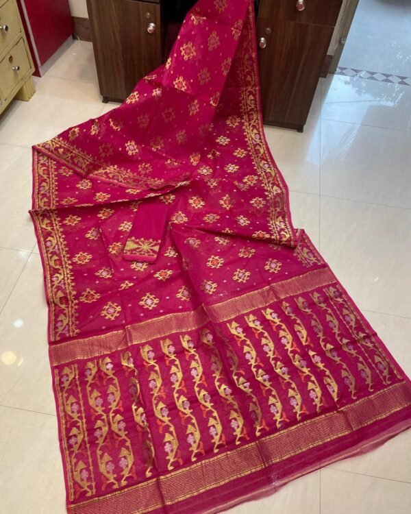 Jori Bd Soft Rani Jamdani Saree