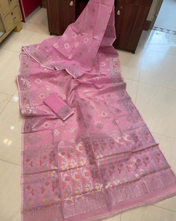 Jori Bd Soft Pink Jamdani Saree