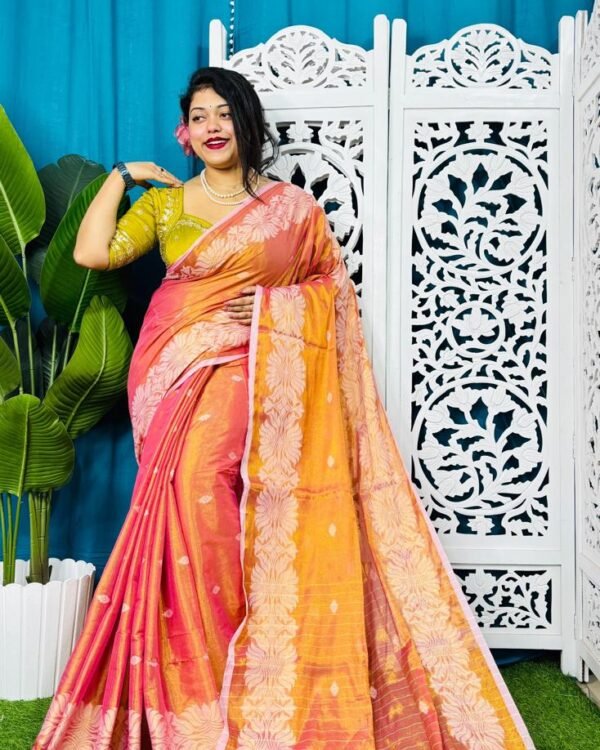 Tishu Cotton Paddo Kanok Soft Saree