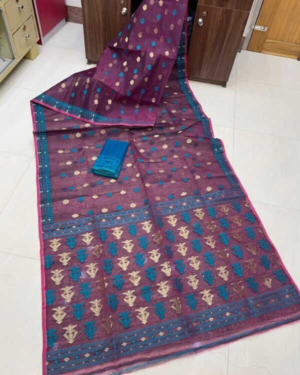 Tisul Achol Soft Majenda Jamdani Saree