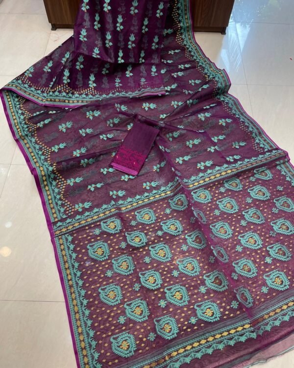 Achol Maya Soft Majenda Jamdani Saree