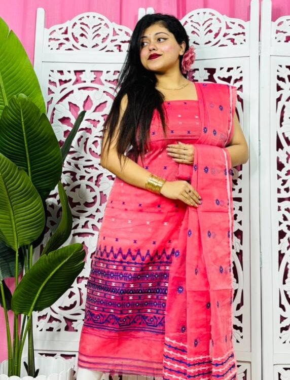 Flower Buti Paddo Kanok Unstitched 2 Piece Jamdani Suit Set
