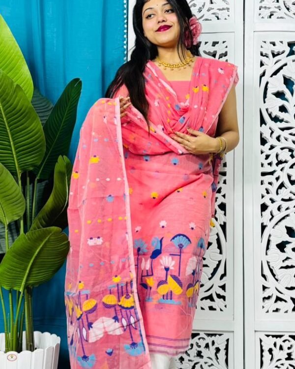 Paddo Pata Paddo Kanok Unstitched 2 Piece Jamdani Suit Set