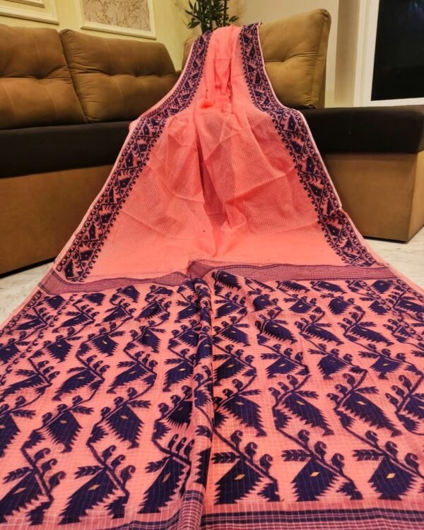 Kota Body Plain Soft Paddokanok Jamdani Saree