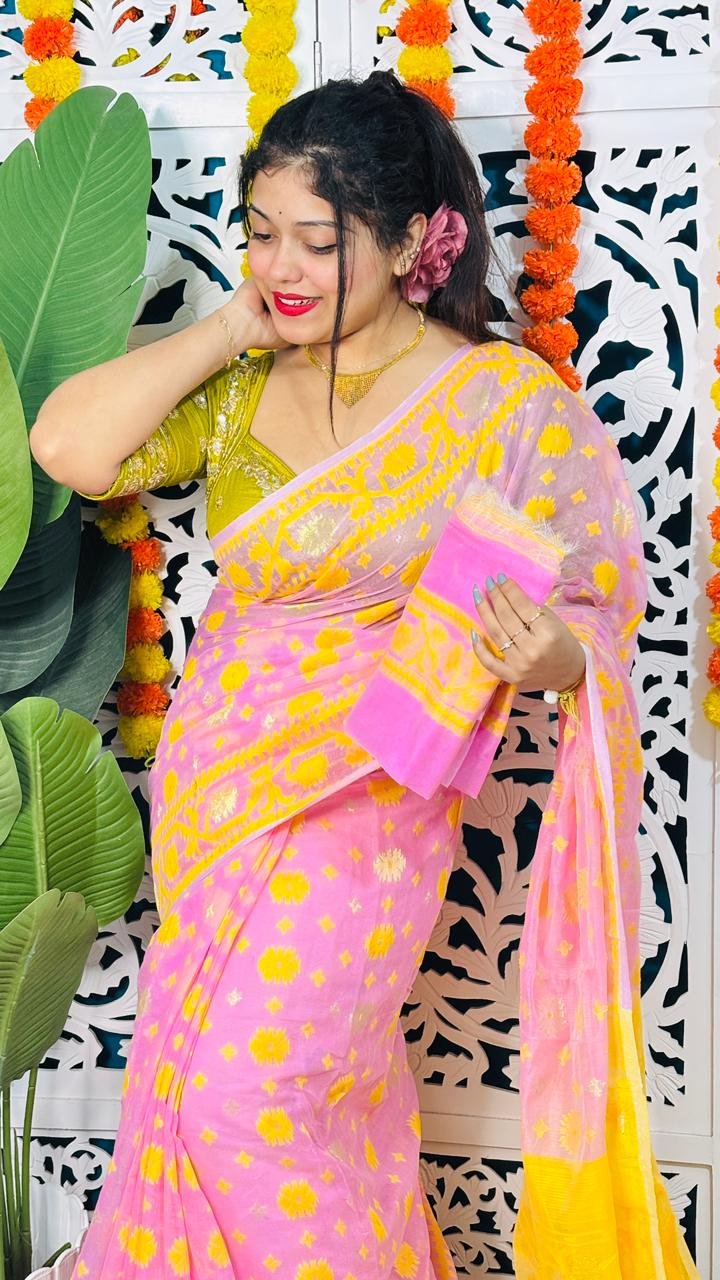 Star Buti Soft Paaddokanok Jamdani Saree