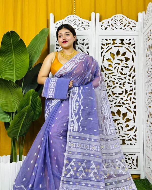 Nimki Buti Soft Purple Jamdani Saree