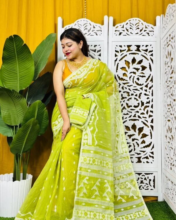 Nimki Buti Soft Pasta Jamdani Saree
