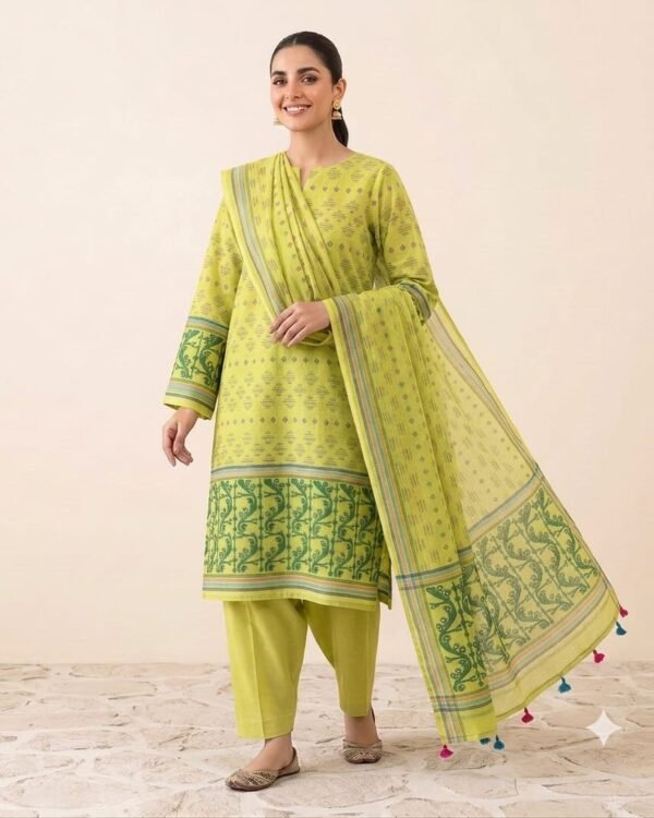 Mrinmoi Batabi Cotton Two Ps Unstitched Jamdani Kurti Set