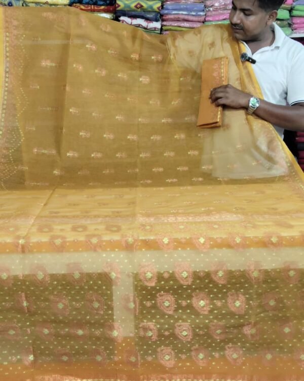 Rose Dhakai Soft Rast Jori Design Jamdani Saree