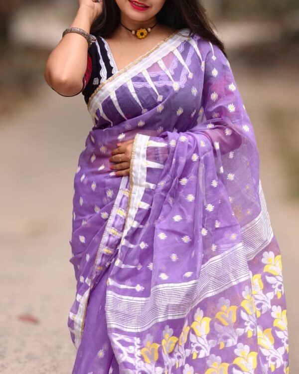 Laboni Soft Purple Jamdani Saree
