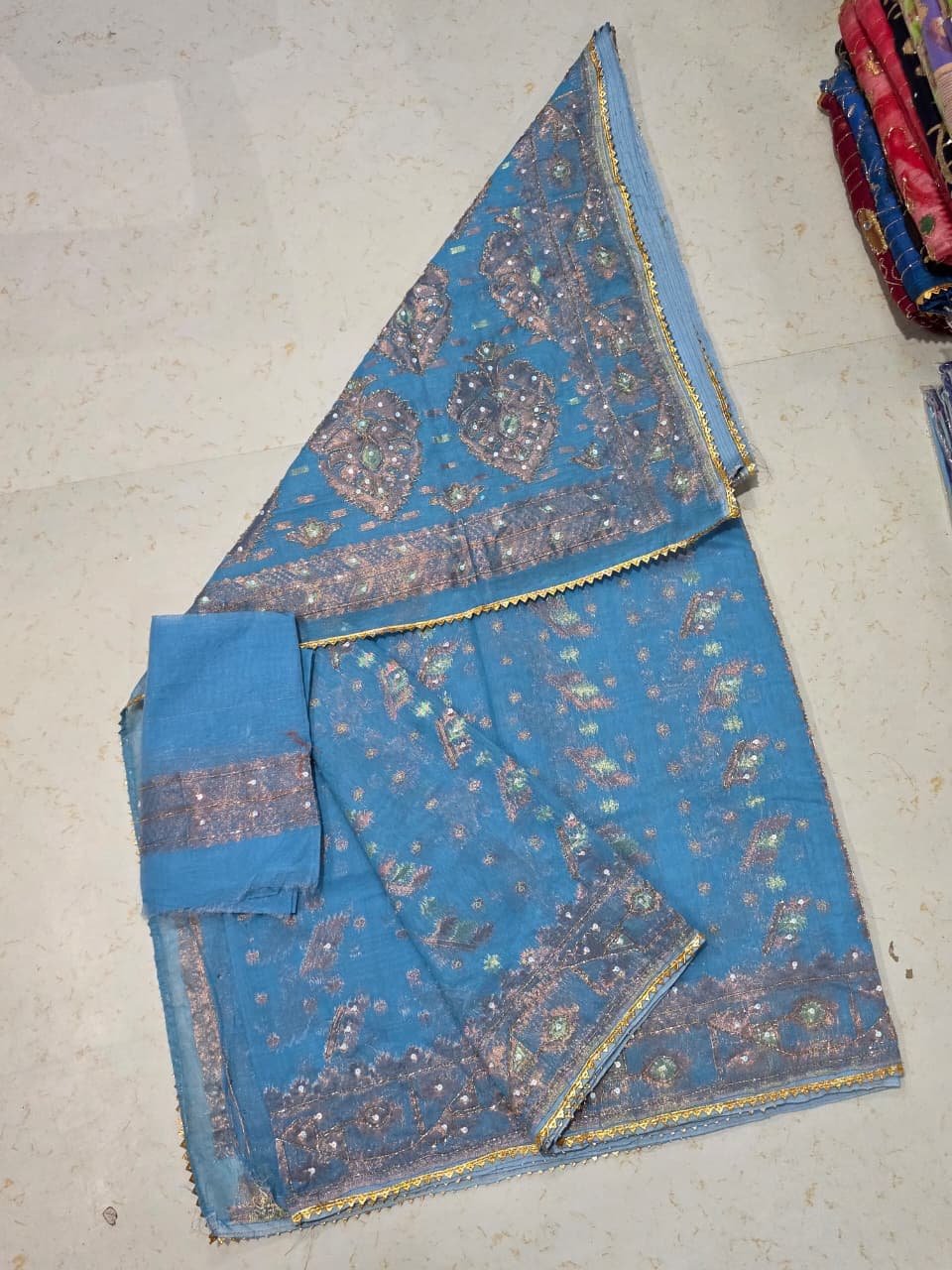 Bapta Jori Kardana Jamdani Saree